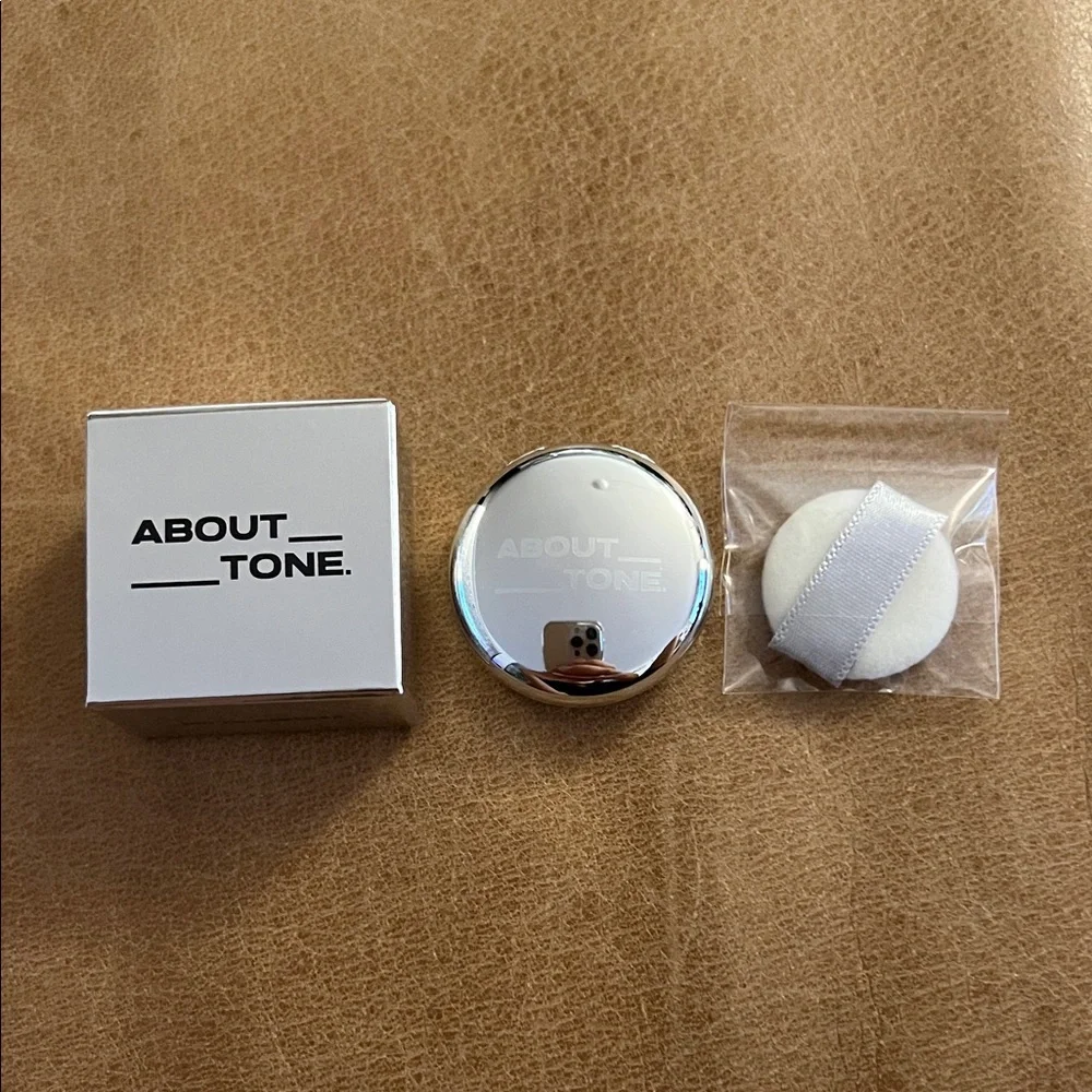 (New) About Tone Blur Silver Powder Pact Tiny Silver 1.5 Cool Fair
